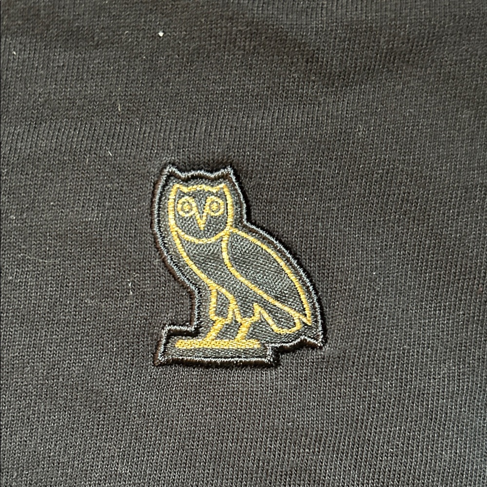 OVO Black Long Sleeve Cotton Shirt with Owl Logo - Picture 3 of 7